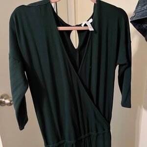 Green 3/4 Sleeve Jumpsuit